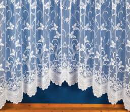 White Butterflies Net Jardini??re Arched Curtain, Lace Curtains, Matching Nets Without Arch Also Available in My Shop - thumbnail 1