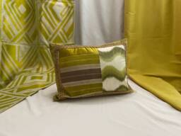Designers Guild Green Velvet Pillow Cover Silk Decorative Cushion