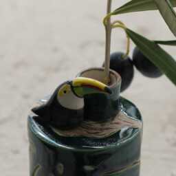 Handmade Ceramic Toucan Vase Tropical Flower Pot, Plant Lover Gift - thumbnail 3