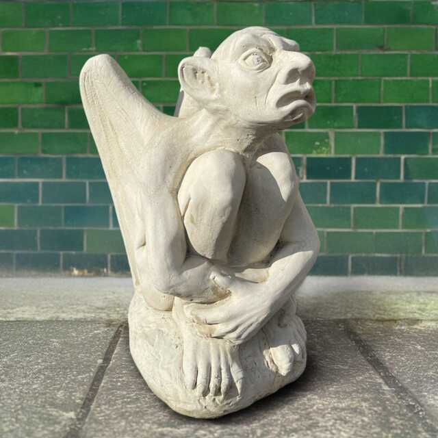 Massive Gargoyle Statue Concrete Gothic Troll Sculpture Large Garden Gremlin Ornament Stone Yard Art Monster Figurine Gargoyle Decor Gift - image 1