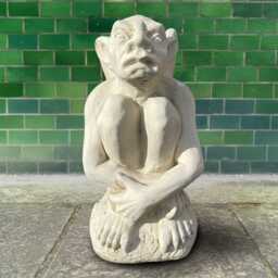 Massive Gargoyle Statue Concrete Gothic Troll Sculpture Large Garden Gremlin Ornament Stone Yard Art Monster Figurine Gargoyle Decor Gift - thumbnail 3