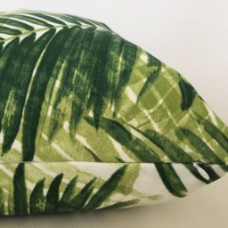 Palm Leaf Outdoor Cushion Cover Tropical Green Pillow - thumbnail 2