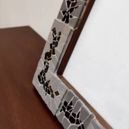 Mosaic Photo Frame - Handcut Ceramic & Glass Tile Art - thumbnail 4