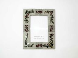 Mosaic Photo Frame - Handcut Ceramic & Glass Tile Art - thumbnail 1