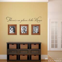 There's No Place Like Home Wall Decal - Living Room Decor Vinyl Quote - thumbnail 1