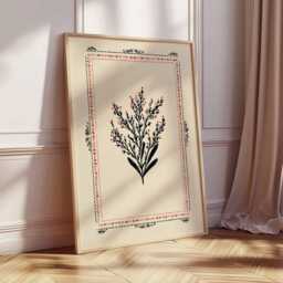 Palestinian Tree Branch Print, Traditional Arabic Art, Islamic Decor, Persian Palestine Botanical Poster, Floral Poster - thumbnail 2