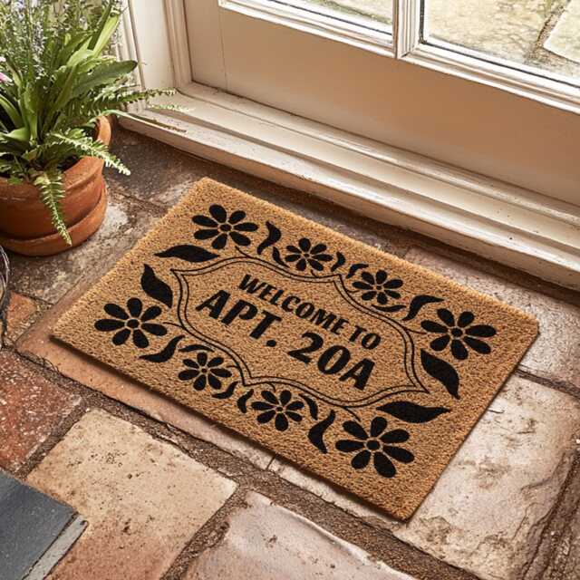 Apartment Rug - Home Doormat Finds Decor Floral Pattern Welcome To Our Outdoor - image 1