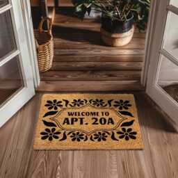 Apartment Rug - Home Doormat Finds Decor Floral Pattern Welcome To Our Outdoor - thumbnail 3