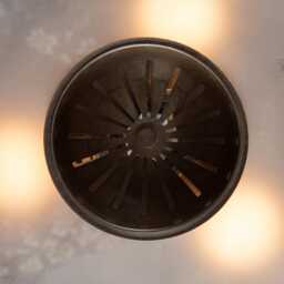 Mid-Century Modern Bronze Dome Pendant Light - Italian Inspired Chandelier- Midnight Heritage Pendant- Dark Orbit Classic Fixture - thumbnail 2