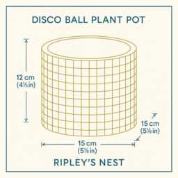 Disco Ball Planter, Mirror Tile Concrete Plant Pot, Suncatcher - thumbnail 4