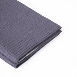 Lavender Quilted Throw Blanket, Simple Stripe Quilting, Hand Quilted, 100% Cotton, 50x60 Inches - thumbnail 2
