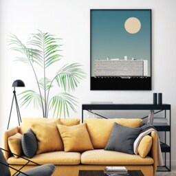Le Corbusier Unit?? D'habitation Modern Architecture Art Print - Graphic Illustration Abstract Poster - thumbnail 2