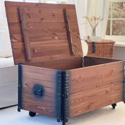 Coffee Table Xl Chest Wooden Box Vintage Shabby Ch - thumbnail 4