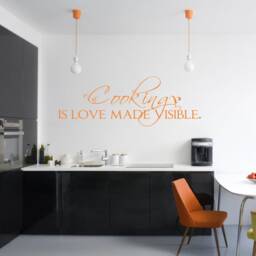 Cooking Is Love Made Visible Wall Decal - Kitchen Quote Vinyl Art - thumbnail 3