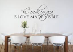 Cooking Is Love Made Visible Wall Decal - Kitchen Quote Vinyl Art