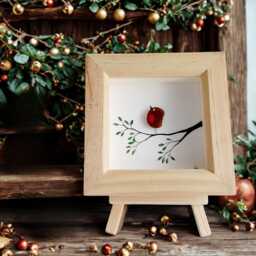 Sea Glass Robin Picture, Bereavement Gift, Sympathy Framed Memorial Keepsake - thumbnail 3