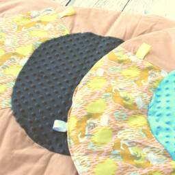 Travel Baby Play Mat - Pastel Fox Playmat Girl Shower Gift Tummy Time New Sensory Toddler - thumbnail 4