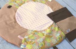 Travel Baby Play Mat - Pastel Fox Playmat Girl Shower Gift Tummy Time New Sensory Toddler