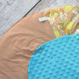 Travel Baby Play Mat - Pastel Fox Playmat Girl Shower Gift Tummy Time New Sensory Toddler - thumbnail 3