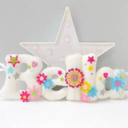 Felt Name Banner. Custom Slot. Sign, Personalised Gift. Nursery Decor. Baby - thumbnail 3