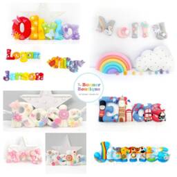 Felt Name Banner. Custom Slot. Sign, Personalised Gift. Nursery Decor. Baby - thumbnail 2