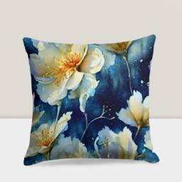 Rose Floral Pillow Cover, Paint Effect Flower Cushion, Farmhouse Decoration, Tapestry Design, Bedroom Decor, Housewarming Gift - thumbnail 3