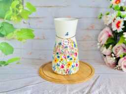 Handmade Decoupaged Floral Glass Vase, Home Decor, Flower Vase - thumbnail 1