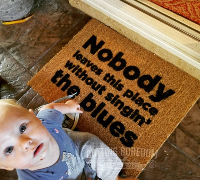 Funny Doormat Nobody Leaves This Place Without Singin The Blues, Entry Rug, Movie Quote, Adventures - image 1