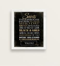 New Orleans Saints. Personalized Print Or Canvas. Gift For Saints Football Fans. Art. Saints Subway Art. Nfl - thumbnail 1