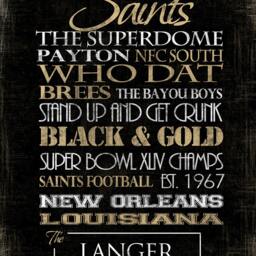 New Orleans Saints. Personalized Print Or Canvas. Gift For Saints Football Fans. Art. Saints Subway Art. Nfl - thumbnail 2