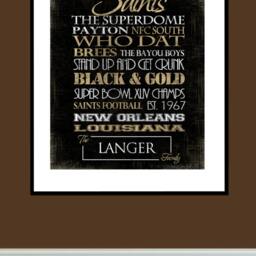 New Orleans Saints. Personalized Print Or Canvas. Gift For Saints Football Fans. Art. Saints Subway Art. Nfl - thumbnail 3