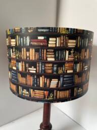 Bookshelf Lampshade Vintage Book Spine Light Shade - thumbnail 1