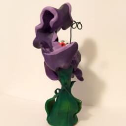 Alice in Wonderland - Flower Handmade Polymer Clay Action Figure. Unique Collectible - thumbnail 2