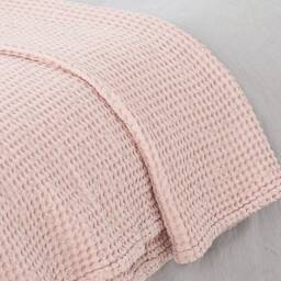Waffle Linen Throw Blanket, Picnic Organic Stonewashed Rustic, Bedroom Decor, Picnic, Valentines Day Gift - thumbnail 2