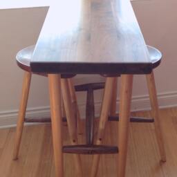 Table & Stools in Walnut Ash - thumbnail 4