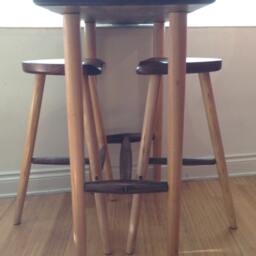 Table & Stools in Walnut Ash - thumbnail 2