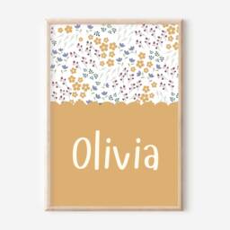 Set Of Girls Room Or Nursery Prints Including A Personalised Name Print. Gallery Wall Prints, Printed & Shipped - Prints Only - thumbnail 3