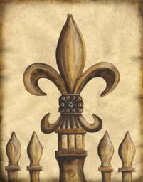 Fleur De Lis Fence Art Print 11x14, De Lis, French Quarter, France, New Orleans, Gulf Coast, Flower Of The Lily - thumbnail 1