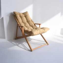 Premium Double-Sized Wooden Patio Chair Set - 2 Adjustable Garden Sun Loungers & Sofa, Folding Outdoor Furniture, Sofa I Deckchair - thumbnail 2