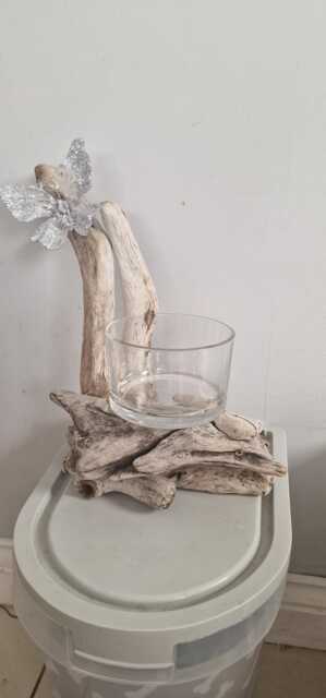 Coastal Driftwood Candle Holder - image 1