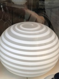 Lamp, in Murano Glass, White Milk Color & Spare Parts For Chandeliers, Mirrors, Sconces , Customized - thumbnail 1