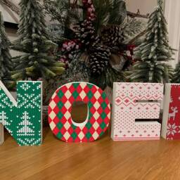 Freestanding Foamex Block Letters Noel Sign, Christmas Letter Decoration Art Decor - thumbnail 3