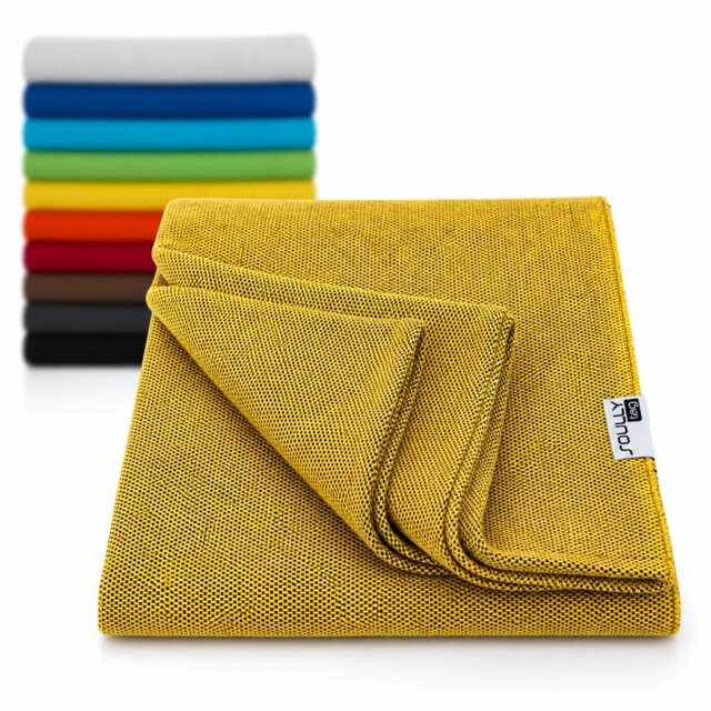 Yellow Throw Blanket, Recycled Cotton Sofa Cover, Large Woven Bed Mustard Home Decor Ecofriendly - image 1
