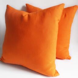 Orange Pillow Cover Set Cotton Canvas Blend, 22x22 Decorative Throw Pillows - thumbnail 3