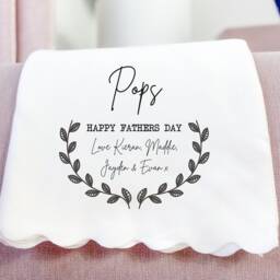 Personalised Blanket, Fathers Day Gift, Grandad Gifts, Gift For Him, Throw Home Decor, First - thumbnail 4