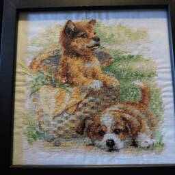 Unframed Completed Cross Stitch Wall/Table Decor New Larger Sizes - 12 X 15 Or 11 14 - thumbnail 4