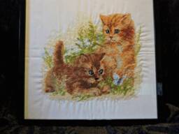 Unframed Completed Cross Stitch Wall/Table Decor New Larger Sizes - 12 X 15 Or 11 14 - thumbnail 1
