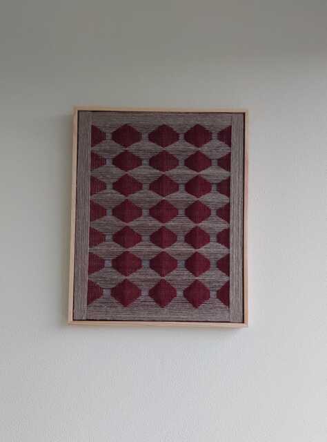 Modern Macrame Wall Hanging/Textile Art Framed/Weaving Textile/Hanging Decoration/Hand Woven Textile/ - image 1