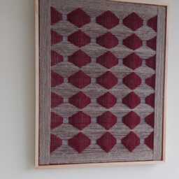 Modern Macrame Wall Hanging/Textile Art Framed/Weaving Textile/Hanging Decoration/Hand Woven Textile/ - thumbnail 3
