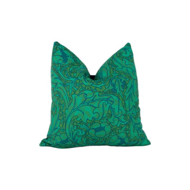 William Morris - Bachelors Button Olive/Turquoise Cushion Cover Throw Pillow Designer Home Decor - image 1